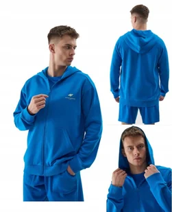 Męska bluza dresowa 4F SWSM1011 36S niebieski XL - Bluzy męskie - miniaturka - grafika 1