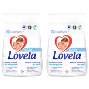 Lovela Baby Hipoalergiczny proszek do prania do bieli Zestaw 2 x 4.1 kg - Środki do prania - miniaturka - grafika 1