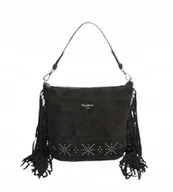 Torebki damskie - PEPE JEANS AMINA ANGIE DAMSKA TOREBKA CZARNA SKÓRZANA AWE - miniaturka - grafika 1