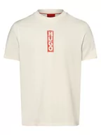 Koszulki męskie - HUGO - T-shirt męski  Dalbula, biały - miniaturka - grafika 1