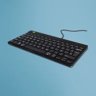 Klawiatury - R-Go Tools Ergonomiczna R-Go Compact Break klawiatura, z oprogramowaniem do robienia przerw, QWERTY (ES), przewodowa, czarna - miniaturka - grafika 1