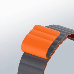 Dux Ducis Magnetic Strap pasek do Watch 7 / 6 / 5 / 4 / 3 / 2 / SE (41 / 40 / 38mm) magnetyczna opaska szaro-pomarańczowy (Chain Version) - Etui i futerały do telefonów - miniaturka - grafika 8