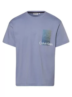 Calvin Klein - T-shirt męski, niebieski|lila - Koszulki męskie - miniaturka - grafika 1