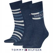 Skarpetki męskie - Tommy Hilfiger Skarpety Giftbox 3 Pary 39-42 Jeans Zestaw Prezentowy - miniaturka - grafika 1
