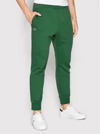 Spodnie sportowe męskie - Lacoste Spodnie dresowe XH9507 Zielony Slim Fit - miniaturka - grafika 1