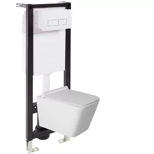Garmand Stelaż podtynkowy SLIM 350 z białym przyciskiem + miska WC DALIA - Stelaże i zestawy podtynkowe do WC - miniaturka - grafika 1