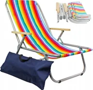 Leżaki ogrodowe - E-sezon Leżak plażowy składany do torby, 150 kg, TE - miniaturka - grafika 1