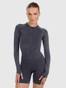 Spodenki damskie - 4F Kombinezon do jogi i pilatesu bezszwowy damski - granatowy M/L - miniaturka - grafika 1