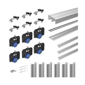 Zawiasy, okucia i inne akcesoria - Zestaw okuć do drzwi przesuwnych Omega 3 skrzydła 300 cm Spaceo - miniaturka - grafika 1