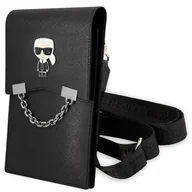 Etui i futerały do telefonów - Karl Lagerfeld Etui uniwersalne / wsuwka 170 x 90 mm black Ikonik Karl Chain - miniaturka - grafika 1