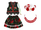 Dresy i komplety dla dziewczynek - ZESTAW KRAKOWIANKA CZARNY 98-110 4el - miniaturka - grafika 1