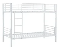Łóżka - Białe metalowe łózko piętrowe 90x200 G1-W12 - miniaturka - grafika 1