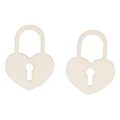 Scrapbooking - EKO-DECO, kłódka, serce, 2 sztuki - miniaturka - grafika 1