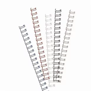 Grzbiet drutowy 3:1 11mm do 80 kartek biały OPUS O.WIRE 100szt. /3A11BIA100/ - Artykuły biurowe - miniaturka - grafika 1