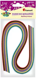 Titanum Paski do quillingu 8mm mix 200szt - Pozostałe akcesoria dla plastyków - miniaturka - grafika 1