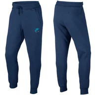 Spodnie męskie - Nike spodnie męskie dresowe granatowe sportowe dresy slim fit 809060-424 XL - miniaturka - grafika 1