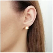 Kolczyki - POZŁACANE KOLCZYKI KULKI KULECZKI 10 MM DLA NIEJ - miniaturka - grafika 1