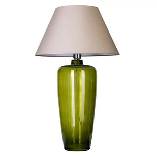 4concepts Stołowa LAMPA stojąca BILBAO L019811206 abażurowa LAMPKA nocna do sypialni szara zielona L019811206 - Lampy stojące - miniaturka - grafika 1