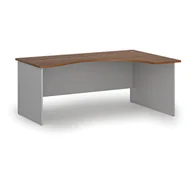 Biurka - Biurko narożne PRIMO GRAY, 1800 x 1200 mm, prawe, szary/orzech - miniaturka - grafika 1