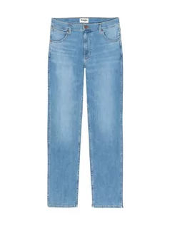 Spodnie męskie - Wrangler Dżinsy - Regular fit - w kolorze błękitnym - grafika 1