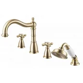 Baterie wannowe i prysznicowe - FDesign Larcima bateria wannowa 4-otworowa stary brąz FD1-LRA-11A-66 - miniaturka - grafika 1