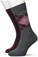 Skarpetki męskie - BOSS Męskie 2P RS Argyle CC średniej wysokości skarpety z mieszanki bawełny, dwupak, Medium Grey31, 43-46 EU - miniaturka - grafika 1
