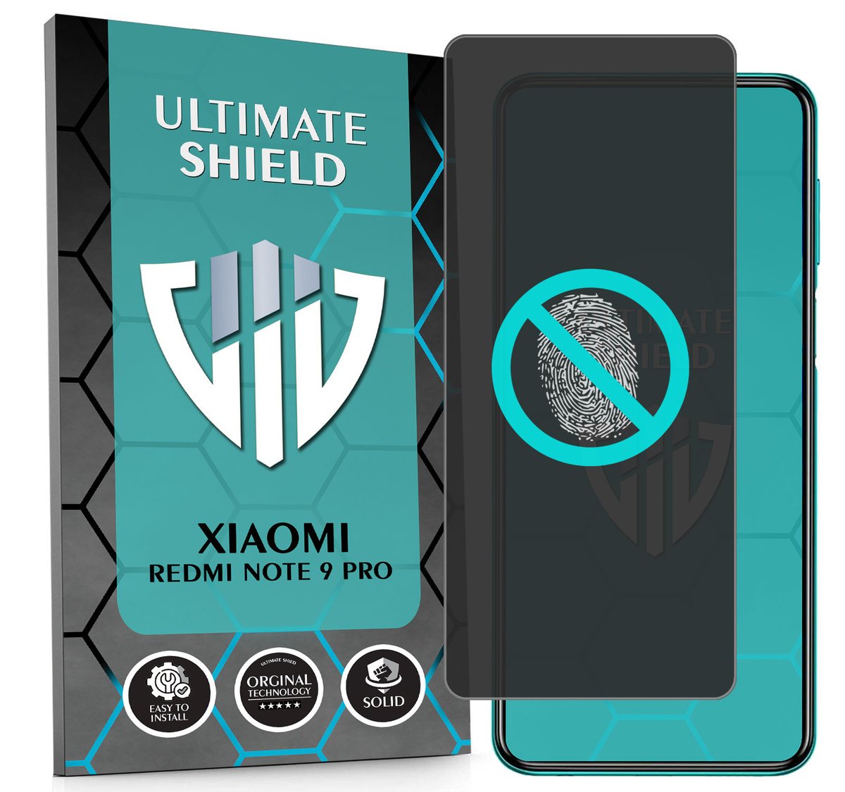 NAJLEPSZE SZKŁO 5D PEŁNE DO XIAOMI REDMI NOTE 9 PRO NIETŁUKĄCE ORYGINAŁ