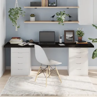 vidaXL Blat stołu, ciemnobrązowy, 200x60x2-4 cm, lite drewno dębowe - Pozostałe meble ogrodowe - miniaturka - grafika 1