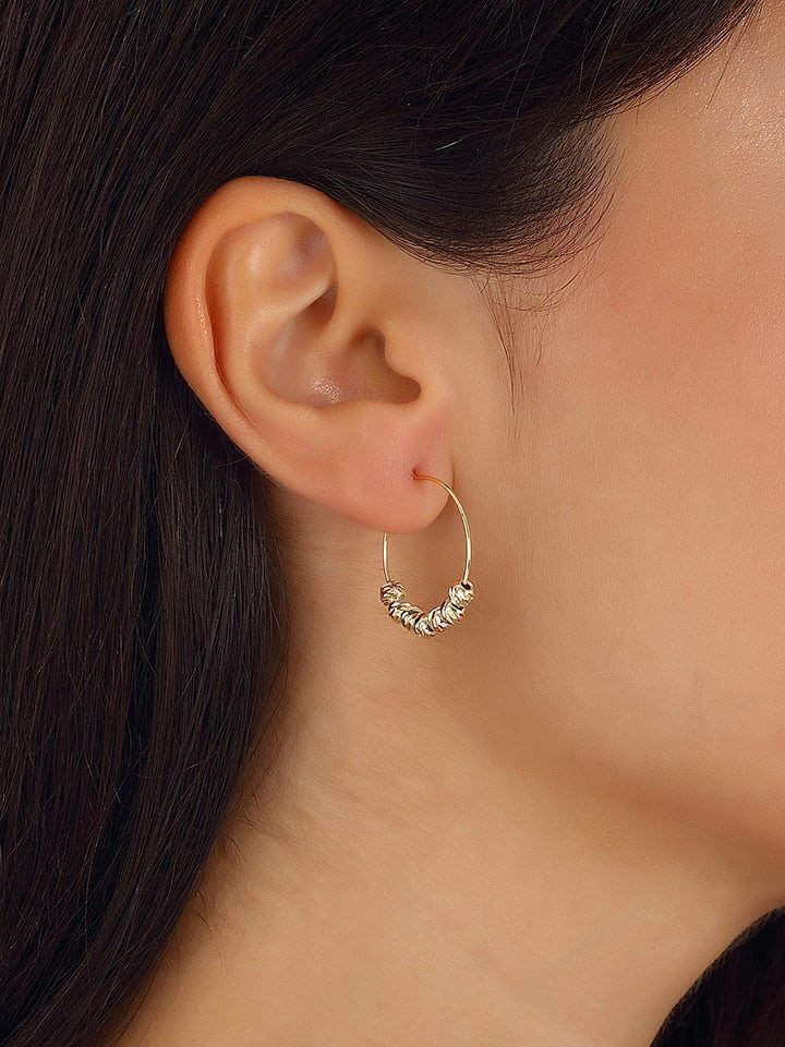 Luja Bijoux Pozłacane kolczyki-kreole