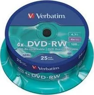 Nośniki danych - Verbatim DVD-RW 4.7 GB 4x 25 sztuk 252960 - miniaturka - grafika 1