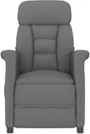 Fotele - Fotel Recliner vidaXL Ciemnoszary Tkanina Standardowy Fotel Recliner - miniaturka - grafika 1