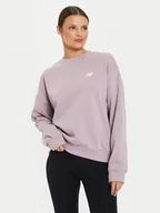 Bluzy damskie - New Balance Bluza Essentials WT41508 Fioletowy Regular Fit - miniaturka - grafika 1