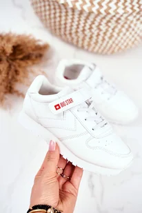 Big Star Buty Dziecięce GG374057 Na Rzep Białe 33 - Buty dla dziewczynek - miniaturka - grafika 1