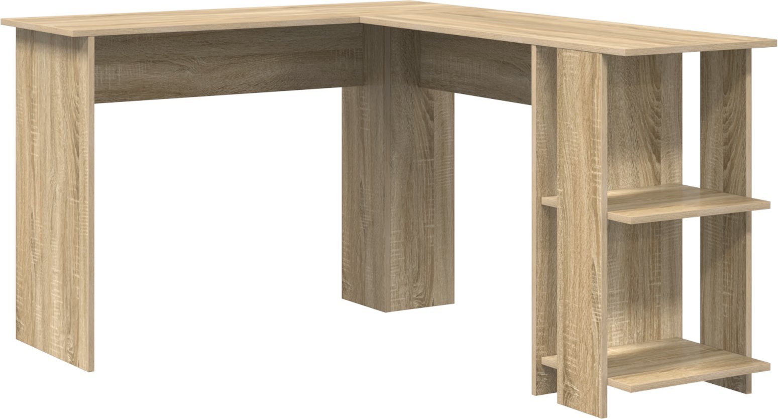 vidaXL Biurko narożne dąb Sonoma dąb Sonoma płyta wiórowa średnie