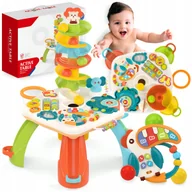 Zabawki interaktywne dla dzieci - STOLIK EDUKACYJNY INTERAKTYWNY TABLICA MANIPULACYJNA WIEŻA KULEK PIANINO - miniaturka - grafika 1