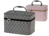 Kosmetyczki, organizery i kuferki - Adar Kuferek M walizka z lusterkiem na zamek 21x14x13cm - miniaturka - grafika 1