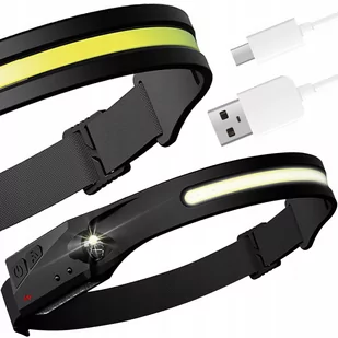 Latarka Led Czołowa Usb C Mocna Czołówka na Głowę - Latarki - miniaturka - grafika 1