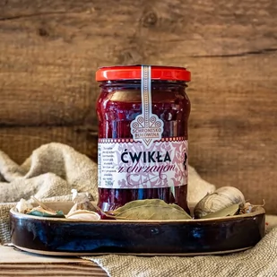 Ćwikła z chrzanem - Schronisko Bukowina - Pasztet i przetwory mięsne Ćwikła z chrzanem - Schronisko Bukowina - Pasztet i przetwory mięsne - miniaturka - grafika 1