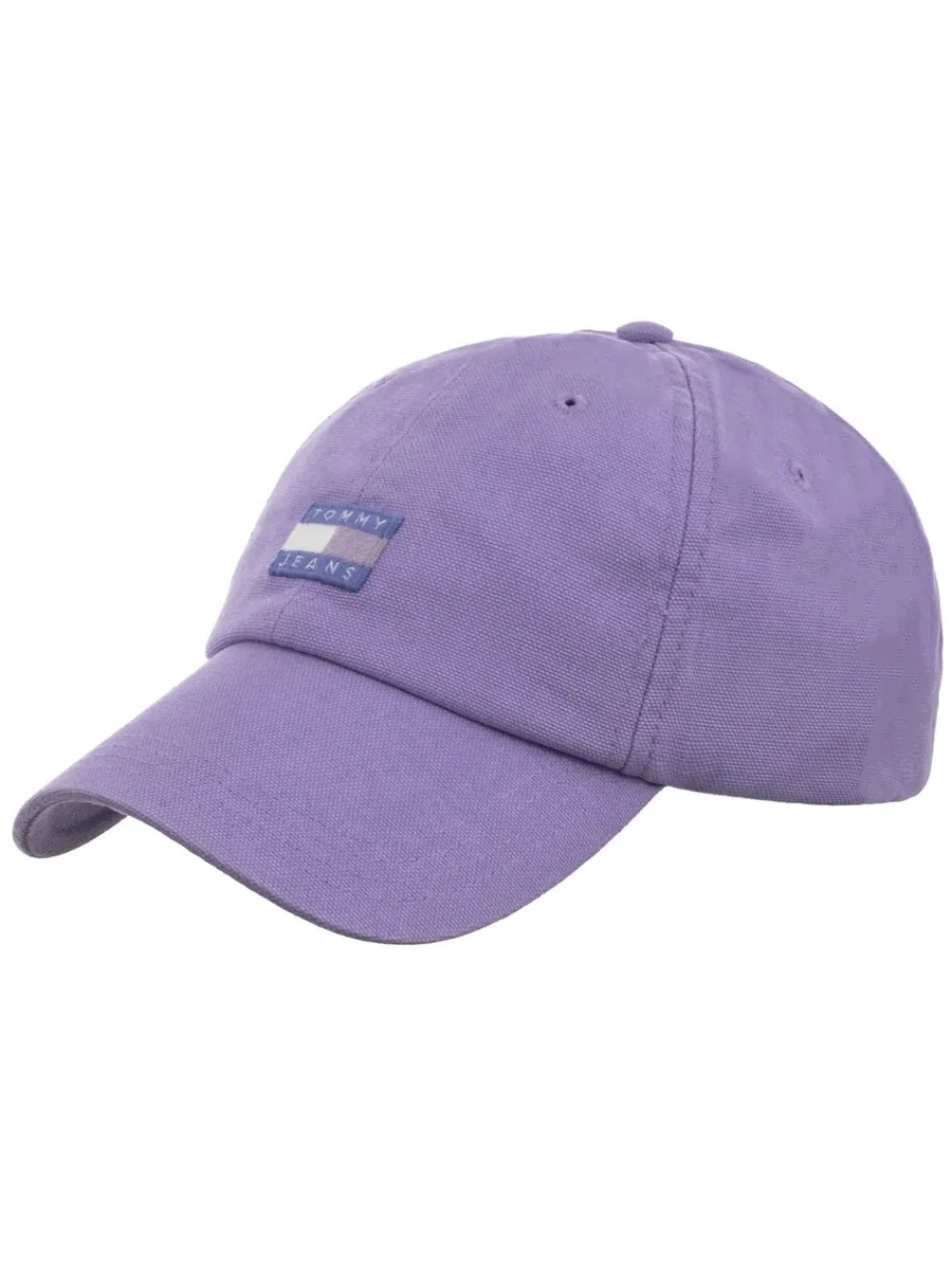Czapka z daszkiem damska Tommy Jeans AW0AW17580 W0E FIOLETOWY