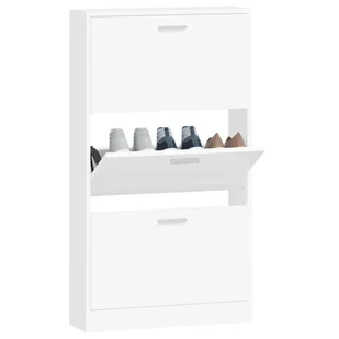 Lumarko Szafka na buty, biały, 59x17x108 cm, materiał drewnopochodny - Szafki na buty - miniaturka - grafika 5