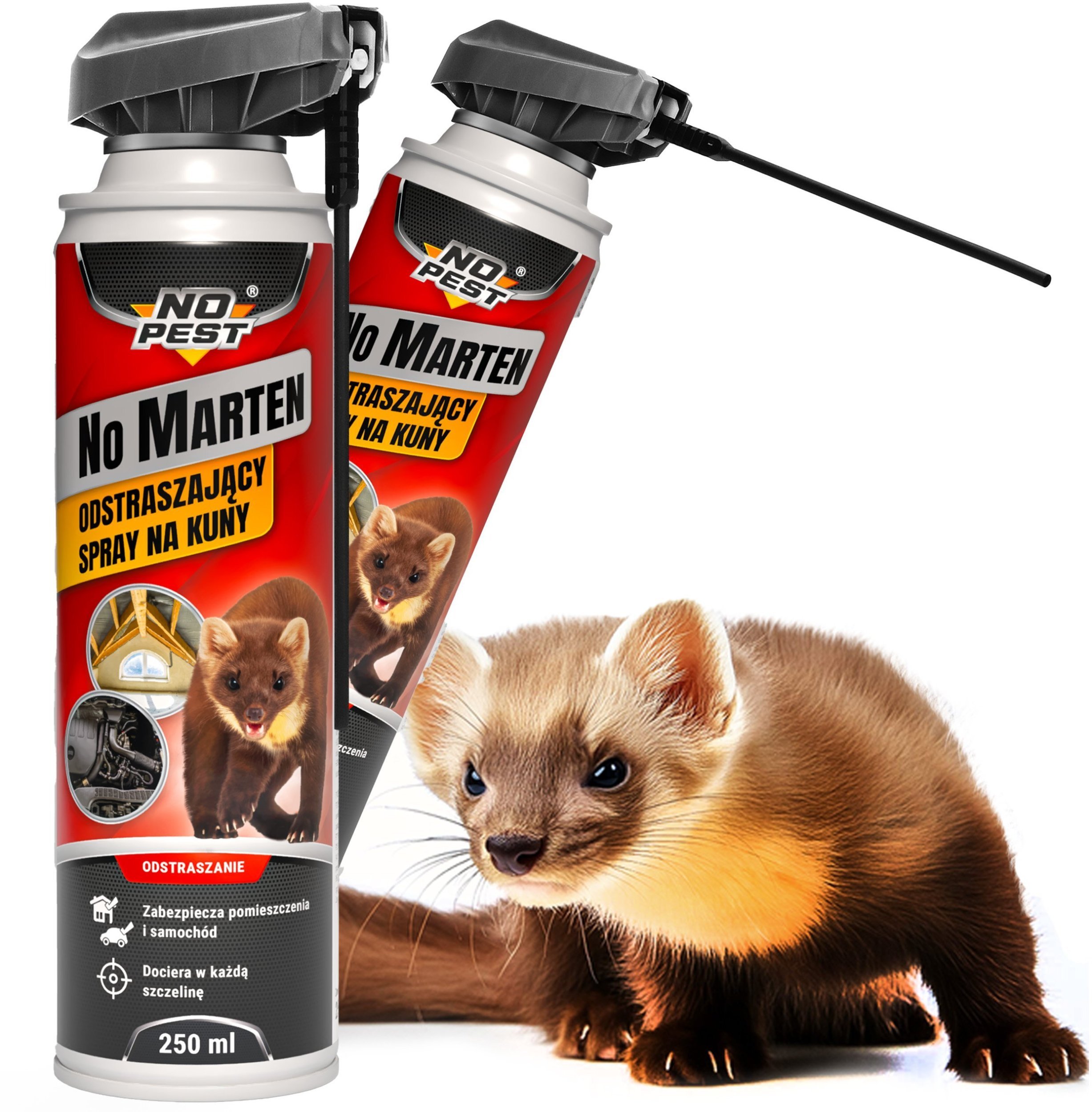 Spray Środek Preparat na Kuny Gryzonie Odstraszacz Kun Łasic Gryzoni