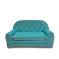Zestawy mebli dla dzieci - SOFA SOFKA KANAPA PIANKOWA ROZKŁADANA MATERAC PUFA BEZPIECZNA - miniaturka - grafika 1