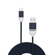 Kable USB - PANTONE kabel USB - microUSB 1,5m 2,4A PT-MC001-5 Navy 2380C - miniaturka - grafika 1