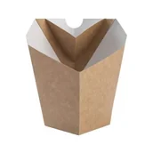 Opakowania gastronomiczne - Opakowania na frytki 70x70x75/120 + dip 100szt - miniaturka - grafika 1