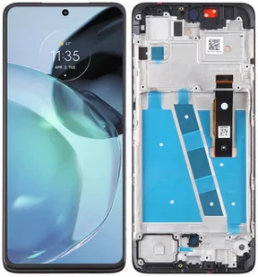 Oryginalny wyświetlacz LCD + ekran dotykowy Motorola Moto G72 XT2255 (OLED) Ramka czarna - Części serwisowe do telefonów - miniaturka - grafika 1