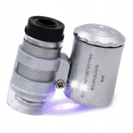 Mikroskopy i lupy - MIKROSKOP KIESZONKOWY LUPA JUBILERSKA X60 - miniaturka - grafika 1