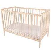 Łóżeczka i kojce - Zestaw łóżeczko dziecięce naturalne sosna + Materac Kokos Pianka Kokos - miniaturka - grafika 1