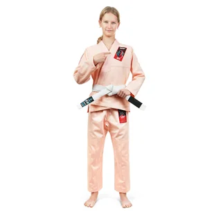 Kimono/Gi do BJJ dla dzieci Ground Game Ninja brzoskwiniowe - Kimona, stroje i obuwie - miniaturka - grafika 1