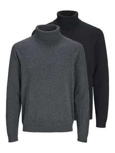 Jack&Jones Golf Basic 12287649 Czarny Regular Fit - Swetry męskie - miniaturka - grafika 1