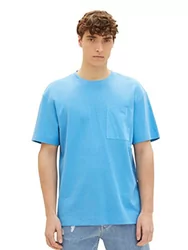 TOM TAILOR Denim Męskie T-shirt 1035591, 18395 - Rainy Sky Blue, S - Ceny i  opinie na